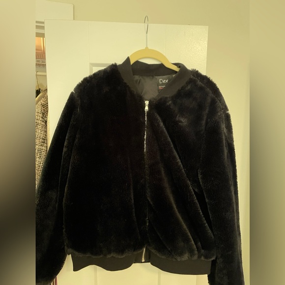 Black fuzzy jacket - Picture 2 of 5